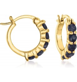 Three Pair Gemstone Huggie Hoop Earrings 2.60 ct. t.w. in 18kt Gold Over Sterling $45.88 Earrings