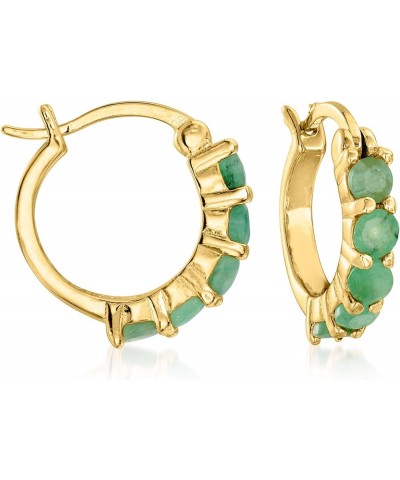 Three Pair Gemstone Huggie Hoop Earrings 2.60 ct. t.w. in 18kt Gold Over Sterling $45.88 Earrings