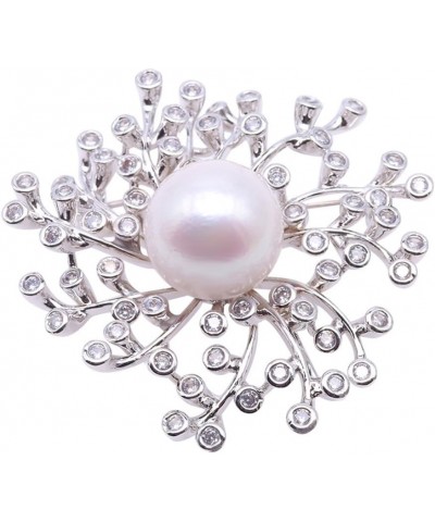 Floral Brooch Freshwater Cultured Pearl Brooches Pins for Women $31.20 Brooches & Pins