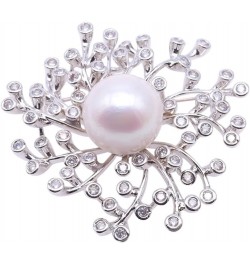 Floral Brooch Freshwater Cultured Pearl Brooches Pins for Women $31.20 Brooches & Pins