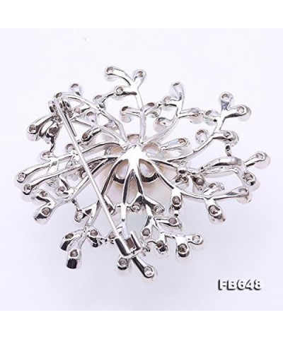 Floral Brooch Freshwater Cultured Pearl Brooches Pins for Women $31.20 Brooches & Pins