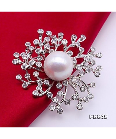 Floral Brooch Freshwater Cultured Pearl Brooches Pins for Women $31.20 Brooches & Pins