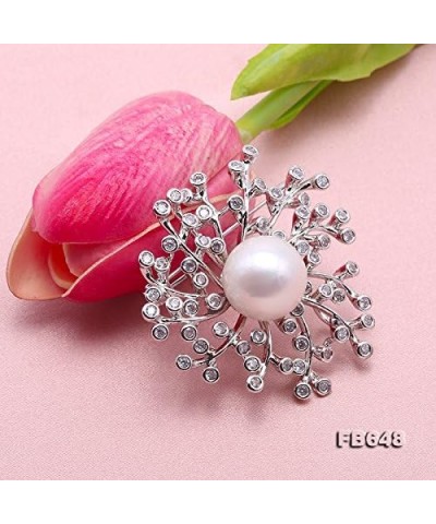 Floral Brooch Freshwater Cultured Pearl Brooches Pins for Women $31.20 Brooches & Pins