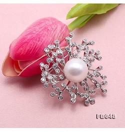 Floral Brooch Freshwater Cultured Pearl Brooches Pins for Women $31.20 Brooches & Pins