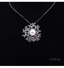 Floral Brooch Freshwater Cultured Pearl Brooches Pins for Women $31.20 Brooches & Pins