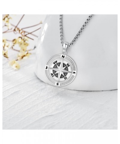 Compass Necklace Sterling Silver Celtic Knot Compass Necklace Graduation Friendship Travel Talisman Necklace Inspirational Gr...