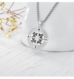 Compass Necklace Sterling Silver Celtic Knot Compass Necklace Graduation Friendship Travel Talisman Necklace Inspirational Gr...