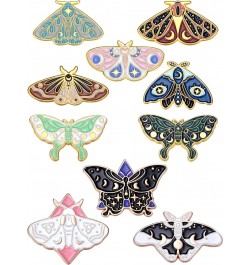 10 Pieces Cute Enamel Backpacks Pins Cool Horror Enamel Brooches Enamel Butterfly Lapel Pins for Steampunk Badge Jewelry for ...