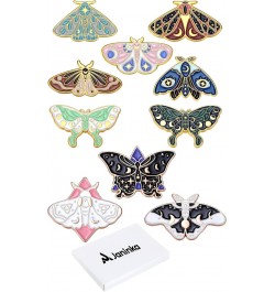 10 Pieces Cute Enamel Backpacks Pins Cool Horror Enamel Brooches Enamel Butterfly Lapel Pins for Steampunk Badge Jewelry for ...