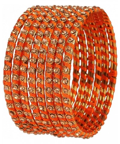 New Silk Thread Bangle Collection Indian Bollywood Hand Woven Silk Thread Rhinestone Designer Jewelry Bracelets Bangle Set of...