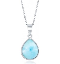 Sterling Silver Larimar Blue Necklace for Women - Natural Larimar Jewelry - Beautiful Blue Larimar Stones - Larimar Necklace ...