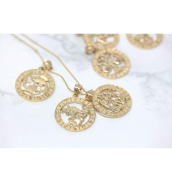 14k Yellow Gold Zodiac Pendant Necklace 22.0 Inches Virgo $92.39 Necklaces