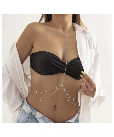 Pendant Tassel Body Chain Jewelry For Women And Girls Belly Waist Chain Bikini Beach Silver $5.01 Body Jewelry