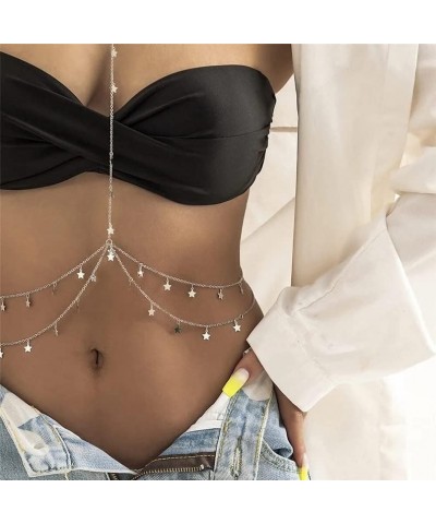 Pendant Tassel Body Chain Jewelry For Women And Girls Belly Waist Chain Bikini Beach Silver $5.01 Body Jewelry