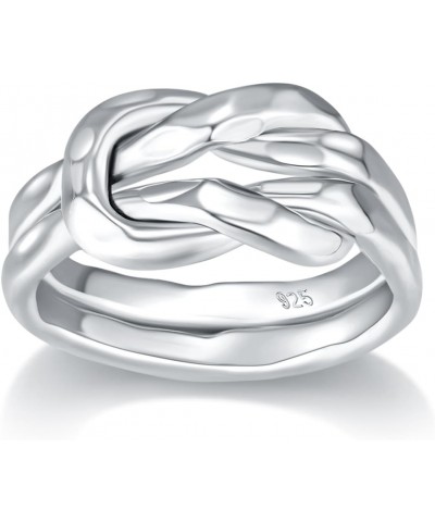 Sterling Silver Rings - 925 Silver Infinity Rings For Women - Infinity Knot Ring - Open Ring - Stackable, 4mm Band Size 4-12 ...