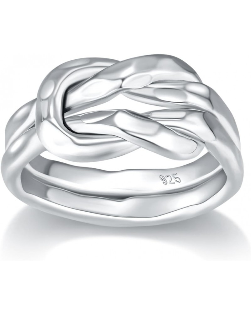 Sterling Silver Rings - 925 Silver Infinity Rings For Women - Infinity Knot Ring - Open Ring - Stackable, 4mm Band Size 4-12 ...