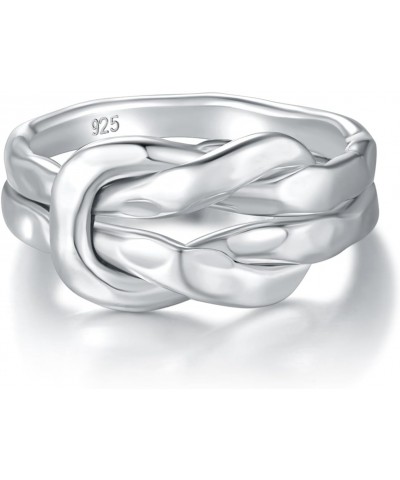 Sterling Silver Rings - 925 Silver Infinity Rings For Women - Infinity Knot Ring - Open Ring - Stackable, 4mm Band Size 4-12 ...