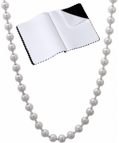 1mm-5mm Solid .925 Sterling Silver Ball Military Chain Necklace or Bracelet 18.0 Inches 3mm Necklace $30.60 Necklaces