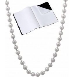 1mm-5mm Solid .925 Sterling Silver Ball Military Chain Necklace or Bracelet 18.0 Inches 3mm Necklace $30.60 Necklaces