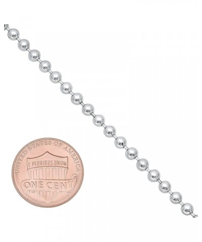 1mm-5mm Solid .925 Sterling Silver Ball Military Chain Necklace or Bracelet 18.0 Inches 3mm Necklace $30.60 Necklaces