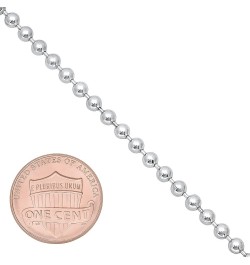 1mm-5mm Solid .925 Sterling Silver Ball Military Chain Necklace or Bracelet 18.0 Inches 3mm Necklace $30.60 Necklaces