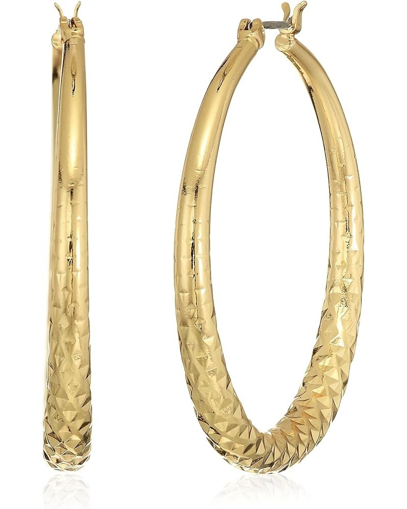 Nine West Women's Earrings Gold Texture Hoop Earrings $10.49 Earrings