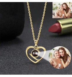 Custom Necklaces with Picture inside, Personalized Necklace for Women, Picture Necklace Personalized Photo, Projection I Love...