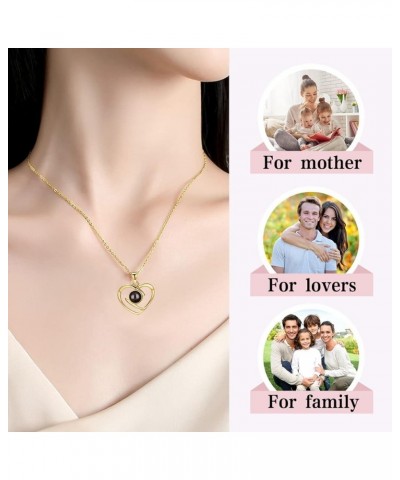 Custom Necklaces with Picture inside, Personalized Necklace for Women, Picture Necklace Personalized Photo, Projection I Love...