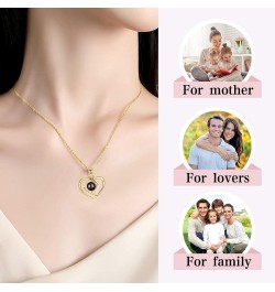 Custom Necklaces with Picture inside, Personalized Necklace for Women, Picture Necklace Personalized Photo, Projection I Love...