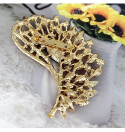 Rhinestone Crystal Big Large Brooch Pin Jewerly Accessory Gold Tone Red $8.54 Brooches & Pins