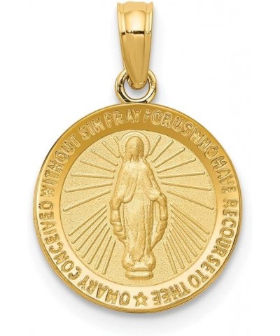 14k Yellow Gold Miraculous Medal Pendant Fine Jewelry for Women (L- 19 mm W- 13 mm) $72.13 Pendants