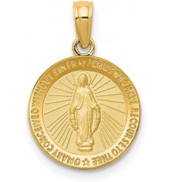 14k Yellow Gold Miraculous Medal Pendant Fine Jewelry for Women (L- 19 mm W- 13 mm) $72.13 Pendants