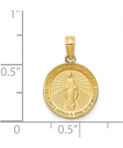 14k Yellow Gold Miraculous Medal Pendant Fine Jewelry for Women (L- 19 mm W- 13 mm) $72.13 Pendants