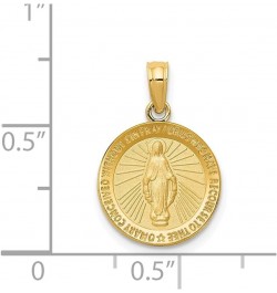 14k Yellow Gold Miraculous Medal Pendant Fine Jewelry for Women (L- 19 mm W- 13 mm) $72.13 Pendants