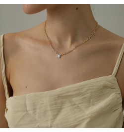 Gold Necklace for Women,Dainty Gold Necklace 14k Gold Plated Diamond Necklace Simple Layered Gold Necklace Cute Gold Choker N...