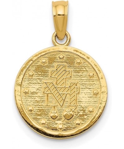 14k Yellow Gold Miraculous Medal Pendant Fine Jewelry for Women (L- 19 mm W- 13 mm) $72.13 Pendants