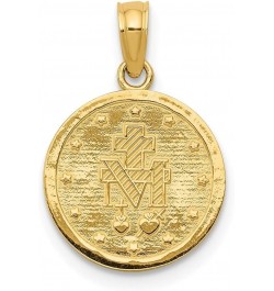 14k Yellow Gold Miraculous Medal Pendant Fine Jewelry for Women (L- 19 mm W- 13 mm) $72.13 Pendants