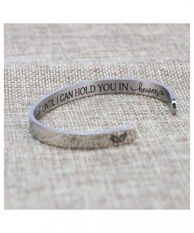 Memorial Gifts for Loss of Mom Dad In Memory of Jewelry Sympathy Bracelet Bereavement Cuff Secret Message Engraved Grief Gift...