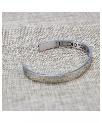 Memorial Gifts for Loss of Mom Dad In Memory of Jewelry Sympathy Bracelet Bereavement Cuff Secret Message Engraved Grief Gift...