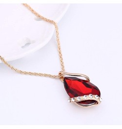 Women Rhinestone Necklace Hook Earrings Party Prom Jewelry Gift Set Red White $4.95 Others