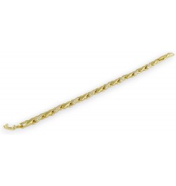 14k Gold Plated, Zirconia Stone Bracelet 7" 1/2 X 4 Mm Women, Stainless Steel - By Brillo Miami $8.80 Bracelets