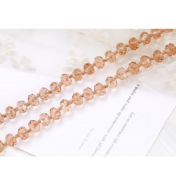 Long Crystal Wrap Necklace Women Beaded Knotted Jewelry Champagne Bling Beads Strands Endless Necklace 48 Inch Necklace $9.68...