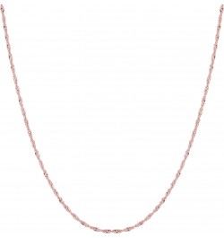 14k Rose Gold Singapore Chain Necklace, 1.0mm $64.24 Others