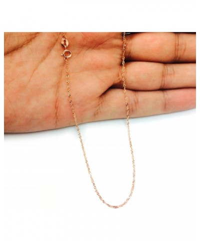 14k Rose Gold Singapore Chain Necklace, 1.0mm $64.24 Others