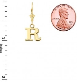 Elegant 14k Yellow Gold Personalized A-Z Initial Earrings R $87.39 Earrings