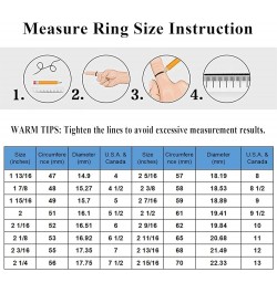 18K White Gold Plated Eternity Rings for Women Cubic Zirconia 7-Stone Wide Wedding Bands Round 3 Rows Promise Size 6-10 Silve...