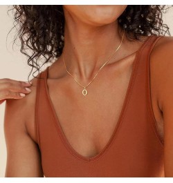 Tiny Gold Initial Necklace for Women Girls Dainty A-Z Pendant Letter Choker Necklace Personalized Monogram Name Necklace Jewe...