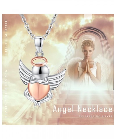 Angel Jewelry 925 Sterling Silver Angel Earrings Angel Necklace Jewelry Guardian Angel Gift Angel Wings Jewelry for Women Nau...