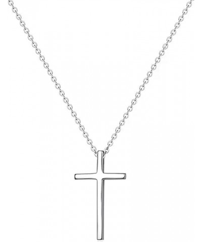 18K Gold Plated Sideways Cross Necklace for Women Stainless Steel Dainty Tiny Cross Pendant Necklace Minimalist Simple Jewelr...