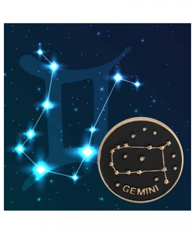 Zodiac Sign Constellation Brooch Astrology Horoscope Birthday Gift for Women Man Astrology Enamel Pins for Birth Gemini Brooc...